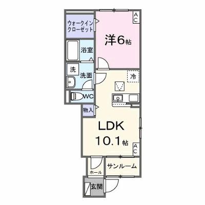 クレーシェルⅡ 102【管理NO：1-028747201-01020】 ★家具家電は申し込み後に搬入します★ ★2026年09月下旬入居可能★の外観画像