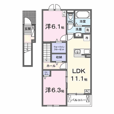 サニーハウスⅥ 203【管理NO：1-028467902-02030】 ★家具家電は申し込み後に搬入します★ ★2026年10月上旬入居可能★の外観画像