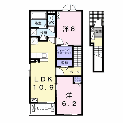 カーサ　ノア　Ⅰ 206【管理NO：1-026866401-02050】 ★家具家電は申し込み後に搬入します★ ★2026年09月中旬入居可能★の外観画像