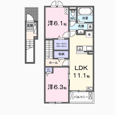 リアン・ノード 202【管理NO：1-028674001-02020】 ★家具家電は申し込み後に搬入します★ ★2026年09月下旬入居可能★の外観画像