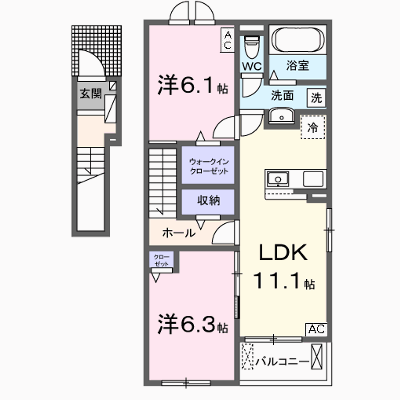 リアン・ノード 201【管理NO：1-028674001-02010】 ★家具家電は申し込み後に搬入します★ ★2026年09月下旬入居可能★の外観画像