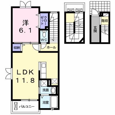 グラース 303【管理NO：1-017219401-03030】 ★家具家電は申し込み後に搬入します★ ★2026年09月中旬入居可能★の外観画像