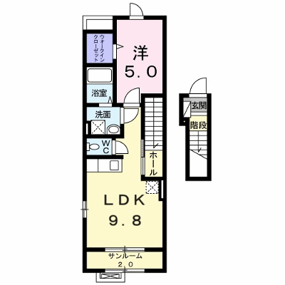サンリット梶原Ⅱ 206【管理NO：1-020228802-02050】 ★家具家電は申し込み後に搬入します★ ★2026年09月中旬入居可能★の外観画像