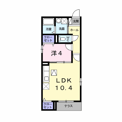 フォア・リーフ・クローバー 102【管理NO：1-019323301-01020】 ★家具家電は申し込み後に搬入します★ ★2026年09月上旬入居可能★の外観画像