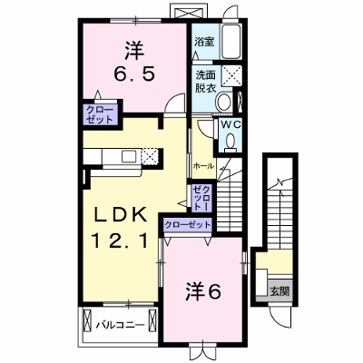 グランディールⅠ－Ａ 203【管理NO：1-016452001-02030】 ★家具家電は申し込み後に搬入します★の外観画像