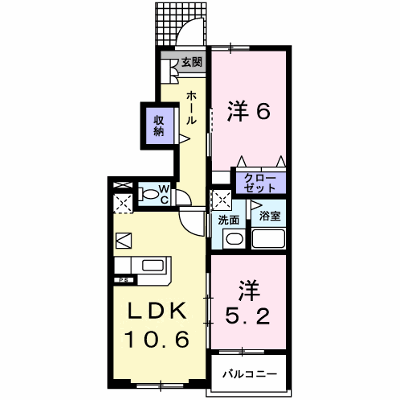 カトレーヴⅢ 103【管理NO：1-013242201-01030】 ★家具家電は申し込み後に搬入します★ ★2026年09月上旬入居可能★の外観画像