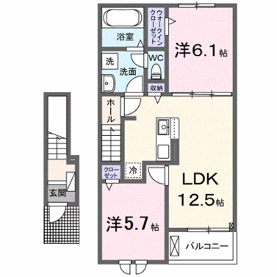 エヴァ　グリーン　ヴィラⅡ 203【管理NO：1-027704802-02030】 ★家具家電は申し込み後に搬入します★ ★2026年09月中旬入居可能★の外観画像