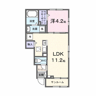 サウス・リモンＥ 102【管理NO：1-028748601-01020】 ★家具家電は申し込み後に搬入します★ ★2026年12月上旬入居可能★の外観画像