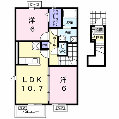 クレドール河辺Ｂ 205【管理NO：1-019361702-02040】 ★家具家電は申し込み後に搬入します★ ★2026年09月上旬入居可能★の外観画像