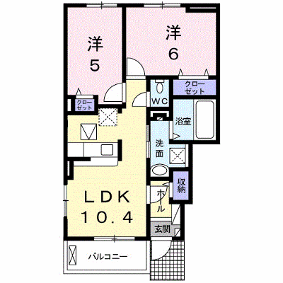 グリシーヌ 101【管理NO：1-024623601-01010】 ★家具家電は申し込み後に搬入します★の外観画像