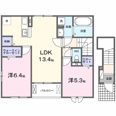 ホワイト　フォックス　Ⅰ 201【管理NO：1-028349201-02010】 ★家具家電は申し込み後に搬入します★ ★2026年09月上旬入居可能★の外観画像