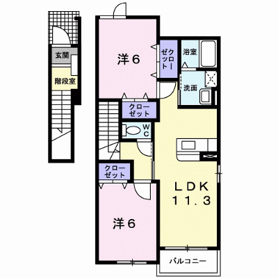 シャルム　シャトレ　Ｂ 201【管理NO：1-013736602-02010】 ★家具家電は申し込み後に搬入します★ ★2026年09月中旬入居可能★の外観画像