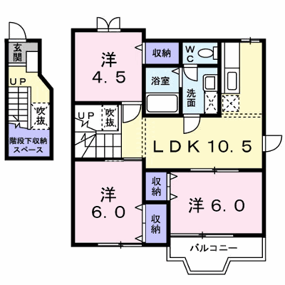 プレステージ２１　Ⅰ 201【管理NO：1-009701101-02010】 ★家具家電は申し込み後に搬入します★の外観画像