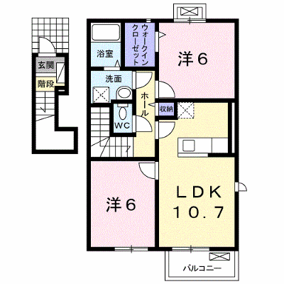 ルミエールコートⅡ 201【管理NO：1-019475802-02010】 ★家具家電は申し込み後に搬入します★ ★2026年09月中旬入居可能★の外観画像