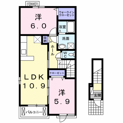 シオンⅢ 201【管理NO：1-020338201-02010】 ★家具家電は申し込み後に搬入します★ ★2026年09月中旬入居可能★の外観画像