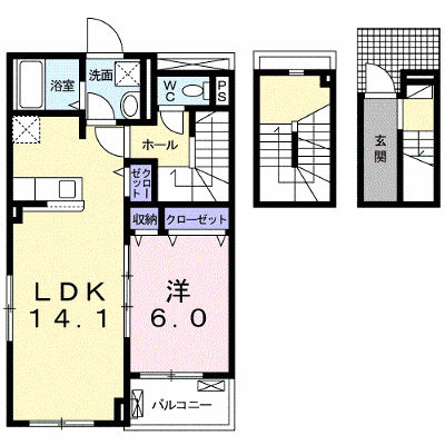 サニーコートＥ棟 305【管理NO：1-026851902-03050】 ★家具家電は申し込み後に搬入します★ ★2026年09月中旬入居可能★の外観画像