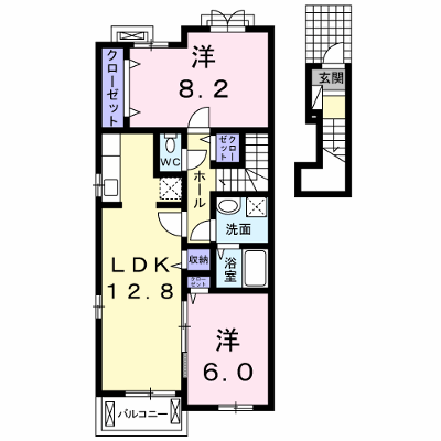 クレマチス　Ｂ 203【管理NO：1-023644102-02030】 ★家具家電は申し込み後に搬入します★ ★2026年08月上旬入居可能★の外観画像