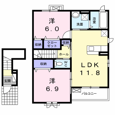 プレッソ・フランⅠ 204【管理NO：1-024254201-02040】 ★家具家電は申し込み後に搬入します★ ★2026年09月中旬入居可能★の外観画像