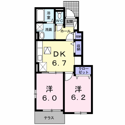 ベル・カーサ　Ａ 103【管理NO：1-019320901-01030】 ★家具家電は申し込み後に搬入します★ ★2026年09月中旬入居可能★の外観画像