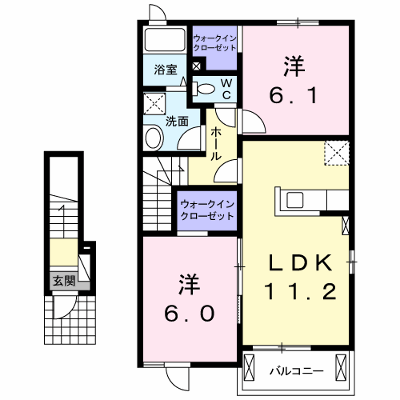 プランドール 202【管理NO：1-019608501-02020】 ★家具家電は申し込み後に搬入します★ ★2026年09月中旬入居可能★の外観画像