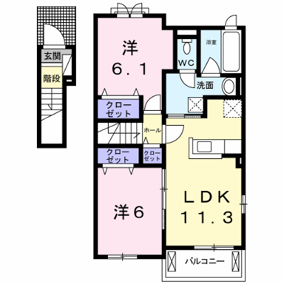 プレミアコート 201【管理NO：1-021395001-02010】 ★家具家電は申し込み後に搬入します★ ★2026年08月下旬入居可能★の外観画像