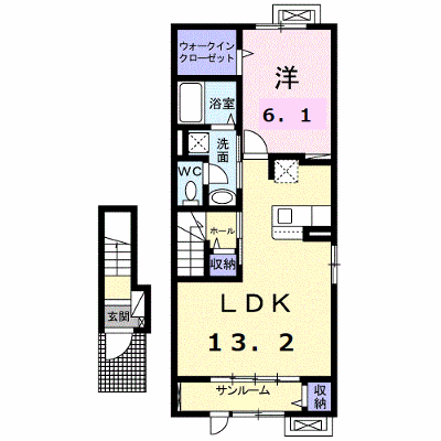 エスポワール家久Ａ 202【管理NO：1-027339201-02020】 ★家具家電は申し込み後に搬入します★ ★2026年08月下旬入居可能★の外観画像