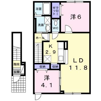 カーサ　プラシード 203【管理NO：1-017522201-02030】 ★家具家電は申し込み後に搬入します★の外観画像