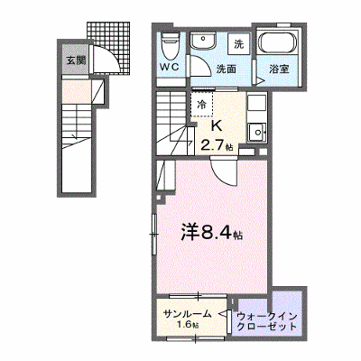 グランハイムⅠ 202【管理NO：1-027250001-02020】 ★家具家電は申し込み後に搬入します★ ★2026年09月中旬入居可能★の外観画像