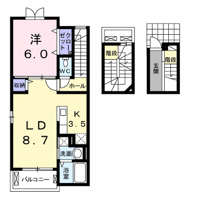 ラーレンスグローブ 302【管理NO：1-021183101-03020】 ★家具家電は申し込み後に搬入します★ ★2026年08月下旬入居可能★の外観画像