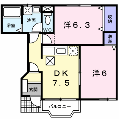 グリーンパークⅥ 102【管理NO：1-011143402-01020】 ★家具家電は申し込み後に搬入します★ ★2026年09月上旬入居可能★の外観画像