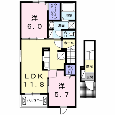オリゾンⅠ 201【管理NO：1-021150201-02010】 ★家具家電は申し込み後に搬入します★ ★2026年08月下旬入居可能★の外観画像