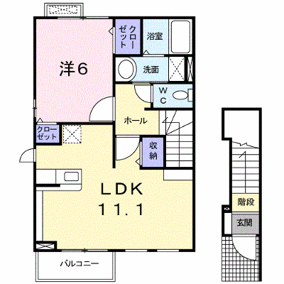 ＪＵＲＩ　Ⅱ 201【管理NO：1-020722701-02010】 ★家具家電は申し込み後に搬入します★ ★2026年08月下旬入居可能★の外観画像