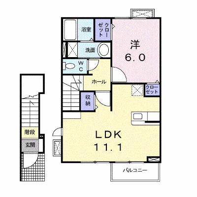モダン　ソレイユⅡ 201【管理NO：1-016437701-02010】 ★家具家電は申し込み後に搬入します★ ★2026年09月中旬入居可能★の外観画像
