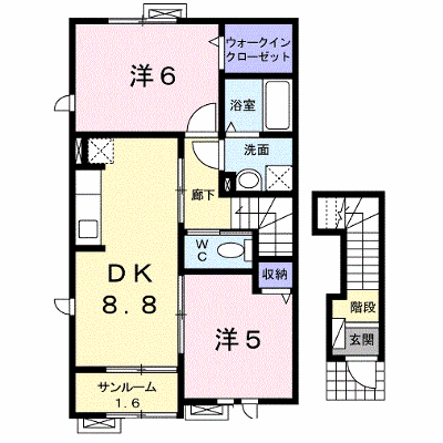 レ・セーナ 201【管理NO：1-018516001-02010】 ★家具家電は申し込み後に搬入します★ ★2026年08月中旬入居可能★の外観画像