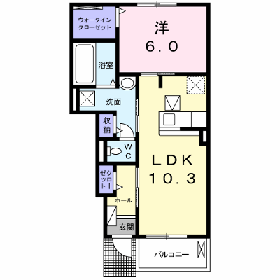 タイムリーⅠ 102【管理NO：1-024155701-01020】 ★家具家電は申し込み後に搬入します★の外観画像