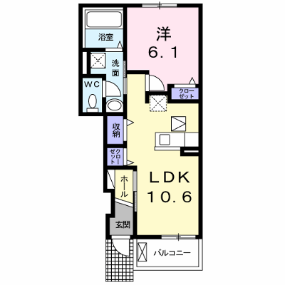 プレジール 102【管理NO：1-023809401-01020】 ★家具家電は申し込み後に搬入します★ ★2026年08月下旬入居可能★の外観画像