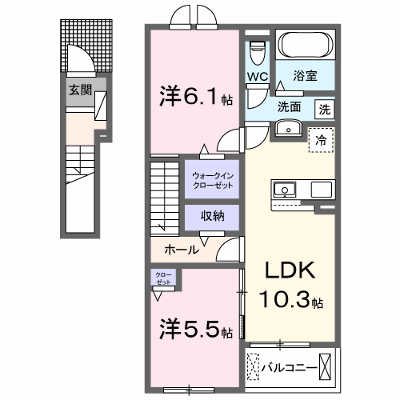フォルム 203【管理NO：1-028186101-02030】 ★家具家電は申し込み後に搬入します★ ★2026年10月上旬入居可能★の外観画像