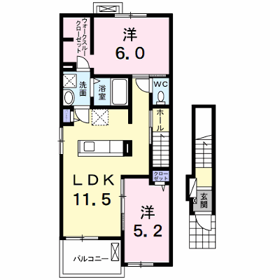 ハナミズキ 201【管理NO：1-026041801-02010】 ★家具家電は申し込み後に搬入します★ ★2026年08月下旬入居可能★の外観画像