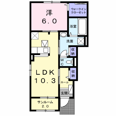 エアリーⅡ 101【管理NO：1-023828802-01010】 ★家具家電は申し込み後に搬入します★ ★2026年10月中旬入居可能★の外観画像