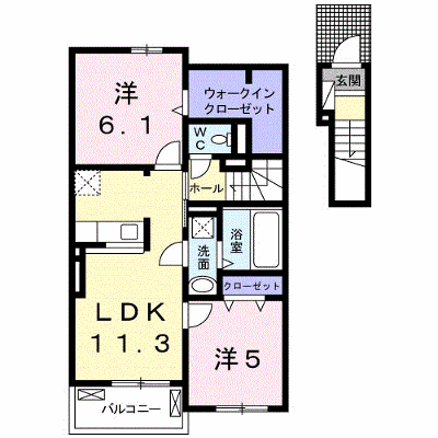 カーサ　コリーナⅠ 202【管理NO：1-023947801-02020】 ★家具家電は申し込み後に搬入します★の外観画像