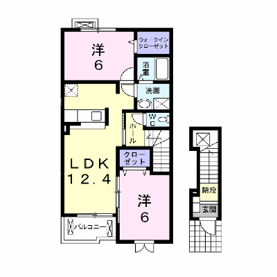 ル・ヴァンクレールⅠ 201【管理NO：1-015044501-02010】 ★家具家電は申し込み後に搬入します★ ★2026年08月中旬入居可能★の外観画像