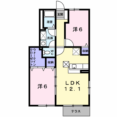 カラバッサ小野Ｂ 101【管理NO：1-011898302-01010】 ★家具家電は申し込み後に搬入します★ ★2026年09月下旬入居可能★の外観画像