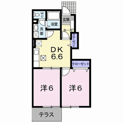 サンパティオ 103【管理NO：1-010887401-01030】 ★家具家電は申し込み後に搬入します★ ★2026年09月中旬入居可能★の外観画像