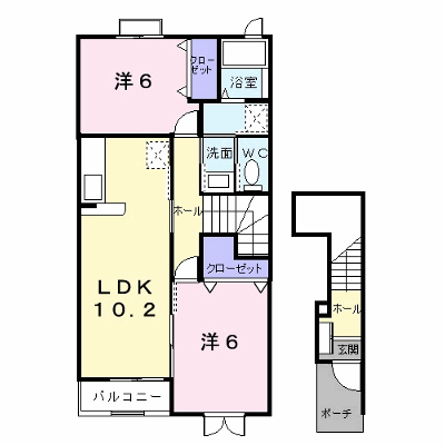ア・ラ・モード．メゾン 202【管理NO：1-012624401-02020】 ★家具家電は申し込み後に搬入します★の外観画像