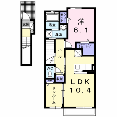 コンフィアンスⅤ 203【管理NO：1-025610201-02030】 ★家具家電は申し込み後に搬入します★の外観画像