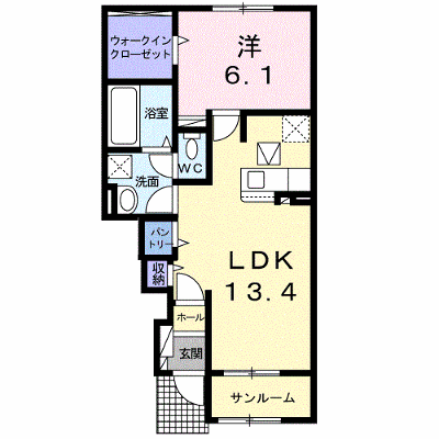 レークス　ＹＫ 103【管理NO：1-025757601-01030】 ★家具家電は申し込み後に搬入します★ ★2026年08月下旬入居可能★の外観画像