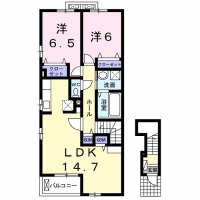 プルメリア 201【管理NO：1-021682701-02010】 ★家具家電は申し込み後に搬入します★の外観画像