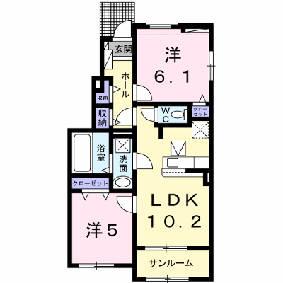 ロータス　Ⅱ 101【管理NO：1-025556602-01010】 ★家具家電は申し込み後に搬入します★ ★2026年09月中旬入居可能★の外観画像