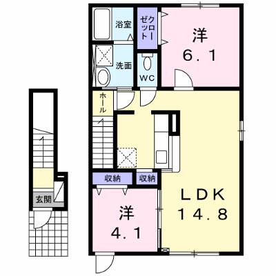 グラン　シェーヌ　Ⅱ 203【管理NO：1-020624802-02030】 ★家具家電は申し込み後に搬入します★ ★2026年09月中旬入居可能★の外観画像
