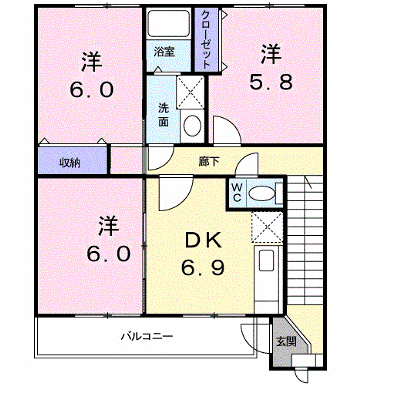 パストラル北上Ⅱ 203【管理NO：1-010882001-02030】 ★家具家電は申し込み後に搬入します★ ★2026年09月上旬入居可能★の外観画像